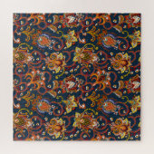 Hand getrokken bloemen: kleurrijk marinepatroon legpuzzel (Horizontaal)