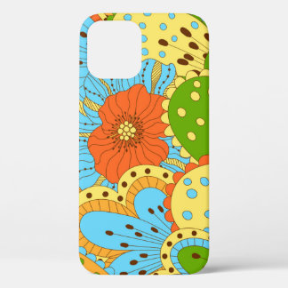 Hand getrokken bloemen: kleurrijke naadloos Case-Mate iPhone case