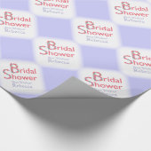 Hand getrokken bloemen licht Paarse douche Cadeaupapier (Hoek)