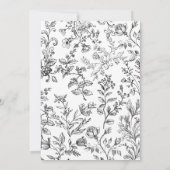 Hand getrokken Bloemen Modern Script Vrijgezellenf Kaart (Achterkant)