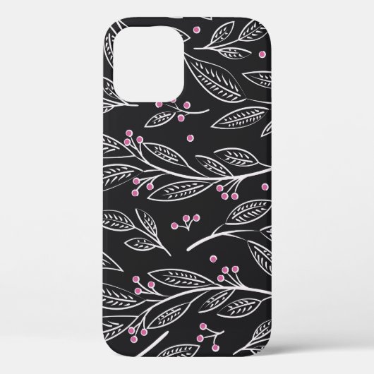 Hand getrokken bloemen: naadloos ontwerp Case-Mate iPhone case (Achterkant)