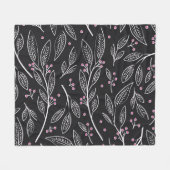 Hand getrokken bloemen: naadloos ontwerp fleece deken (Voorkant (Horizontaal))