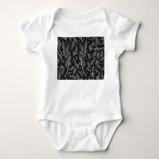 Hand getrokken bloemen: naadloos ontwerp romper (Voorkant)