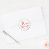 Hand getrokken bloemen op wit Vrijgezellenfeest Ronde Sticker (Envelop)