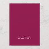 Hand getrokken Bloemen Paarse Monogram Crest Weddi Menu (Achterkant)