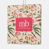 Hand getrokken Bloemen Vogels Bijen Botanische Mon Keramisch Ornament (Links)