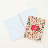 Hand getrokken Bloemen Vogels Bijen Botanische Mon Notitieboek (Binnen)