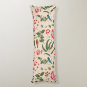 Hand getrokken Bloemen Vogels Bijen Botanische Pat Lichaamskussen (Achterkant (Verticaal))