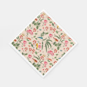 Hand getrokken Bloemen Vogels Bijen Botanische Pat Servet (Hoek)