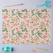 Hand getrokken Bloemen Vogels Bijen Botanische Pat Tissuepapier (Craft)