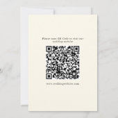 Hand getrokken Bloemen Wedding QR Code Foto Save The Date (Achterkant)