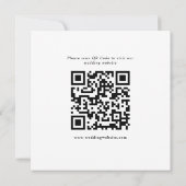 Hand getrokken Bloemen Wedding QR Code Foto Vierka Save The Date (Achterkant)