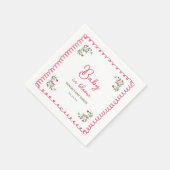 Hand getrokken bloemenBaby in bloesem Baby shower Servet (Hoek)