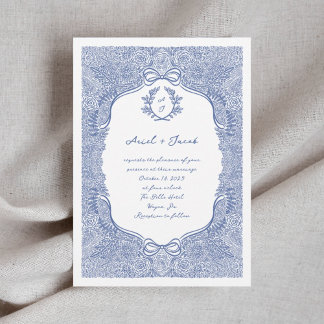 Hand getrokken bloemenboog bruiloft kaart