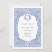 Hand getrokken bloemenboog bruiloft kaart (Voorkant)