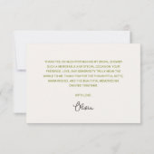 Hand getrokken bloemenboog Vrijgezellenfeest Bedankkaart (Achterkant)