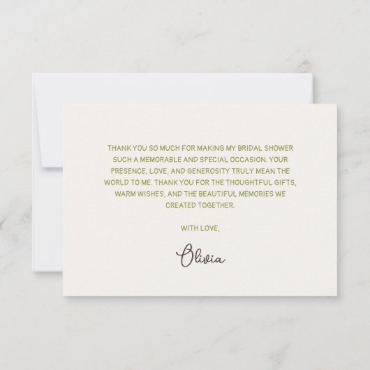 Hand getrokken bloemenboog Vrijgezellenfeest Bedankkaart (Achterkant)