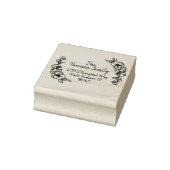 Hand getrokken bloemenhand geletterde naam & adres rubberstempel (Stempel)
