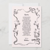 Hand getrokken Bloemenmeisje voorstel Kaart (Achterkant)