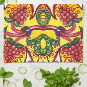 Hand getrokken: bloemensierlijke elegantie. theedoek (Gevouwen)