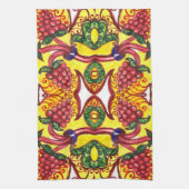 Hand getrokken: bloemensierlijke elegantie. theedoek (Verticaal)