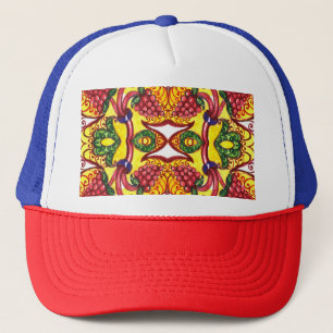 Hand getrokken: bloemensierlijke elegantie. trucker pet