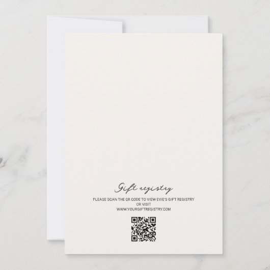 Hand getrokken bloemenurn iets blauw Vrijgezellenf Kaart (Achterkant)