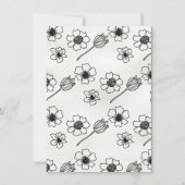 Hand getrokken bloemenvaas Vrijgezellenfeest Kaart (Achterkant)