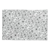 Hand getrokken bloemenzwart wit omkeerbaar patroon kussensloop (Achterkant)