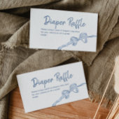 Hand getrokken Blue Bow Boy Baby shower Luier Raff Visitekaartje