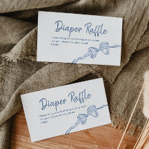 Hand getrokken Blue Bow Boy Baby shower Luier Raff