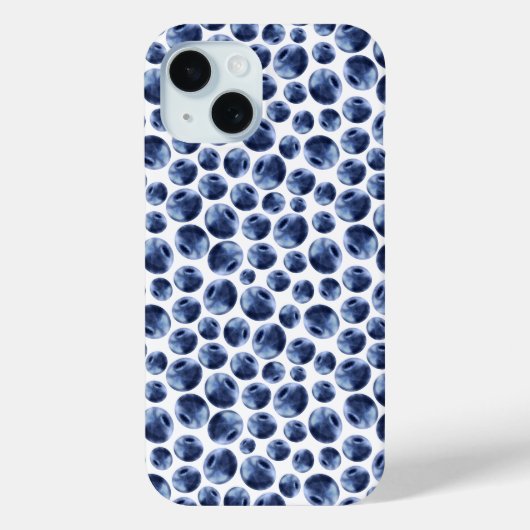 Hand getrokken Blueberries Fruit Patroon Case-Mate iPhone Case (Achterkant)