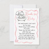 Hand getrokken Boeken voor baby meisje Kaart (Voorkant)