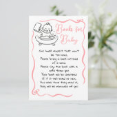 Hand getrokken Boeken voor baby meisje Kaart (Staand voorkant)