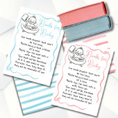 Hand getrokken Boeken voor baby meisje Kaart