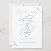 Hand getrokken bogen en bubbelige cocktail Vrijgez Kaart (Voorkant)