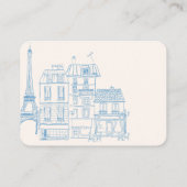 Hand getrokken Bonjour Bebe Franse Blauwe Baby Lui Informatiekaartje (Achterkant)