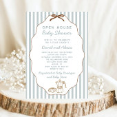Hand getrokken Bonjour Bebe Open House Boy Baby sh Kaart