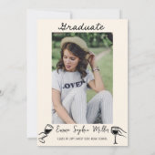 Hand getrokken boog Afstuderen Aankondiging (Achterkant)