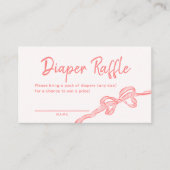 Hand getrokken boog Baby shower luier Raffle Kaart Visitekaartje (Voorkant)