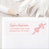 Hand getrokken boog Baby shower retour adreslabels Etiket (Insitu)