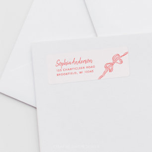 Hand getrokken boog Baby shower retour adreslabels Etiket