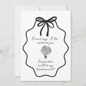 Hand Getrokken Boog Bloemen Bruidsmeisje Voorstel Kaart (Voorkant)