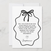 Hand Getrokken Boog Bloemen Bruidsmeisje Voorstel Kaart (Achterkant)