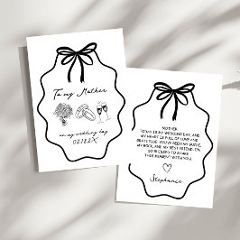 Hand getrokken boog bloemenpracht aan mijn moeder  kaart