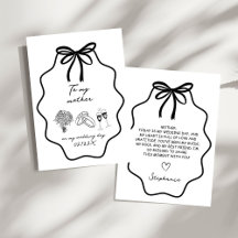 Hand getrokken boog bloemenpracht aan mijn moeder