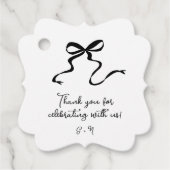 Hand getrokken boog bruiloft gunst Labels (Voorkant)