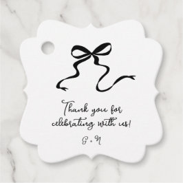 Hand getrokken boog bruiloft gunst Labels