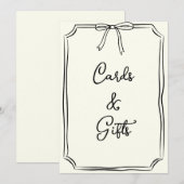 Hand getrokken boog Coquette Chic Kaarten en gesch (Voorkant / Achterkant)