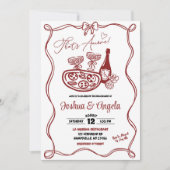 Hand getrokken boog dat is een meer paar Vrijgezel Kaart (Voorkant)